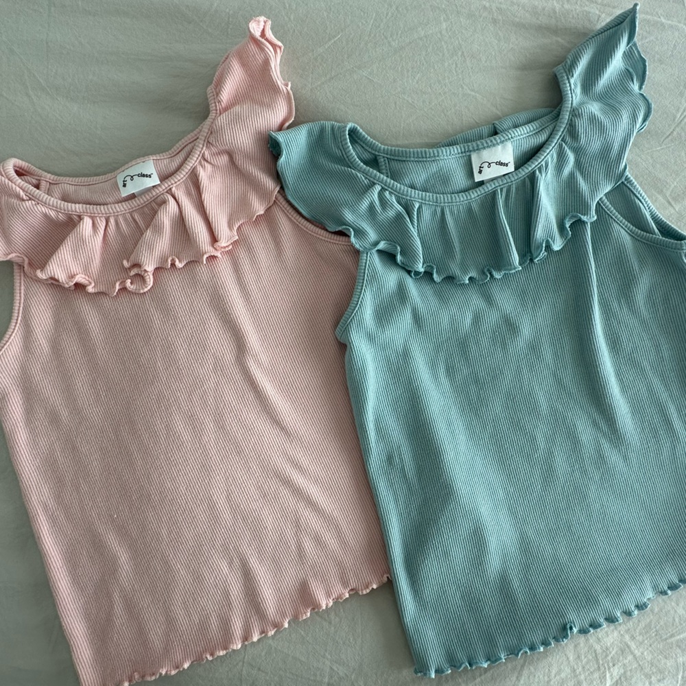 Girls Ruffle Tank Tops